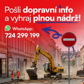 🚗 Dopravní hlídka Hitrádia Orion: Natankuj plnou zadarmo!