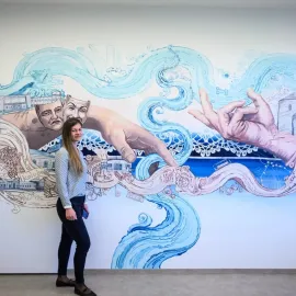 Mural v Těšínském divadle propojuje českou a polskou identitu města